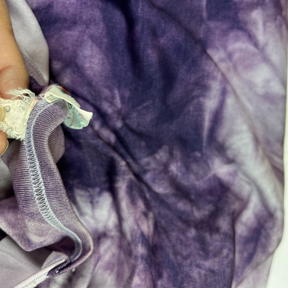 Vintage 70s Rainbow Dress size Small XS Purple Tie Dye Maxi Boho Hippie - Picture 7 of 11